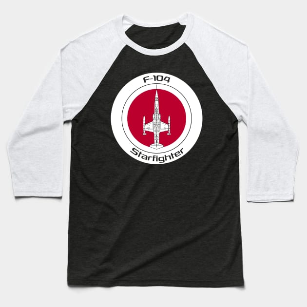 F-104 Starfighter (JP) Baseball T-Shirt by BearCaveDesigns